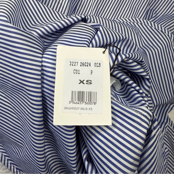 Celine Blue and White Striped Midi Dress - Picture 11 of 16